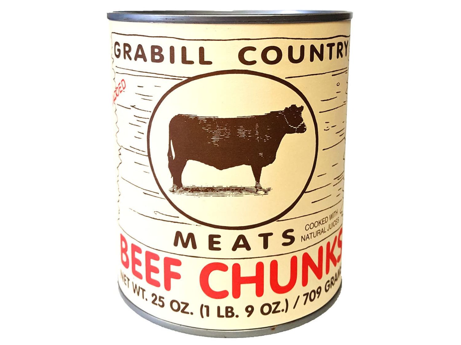 Grabill Country Meats Canned Beef Chunks, Favorite Amish Food, 25 Oz. (Pack of 6)