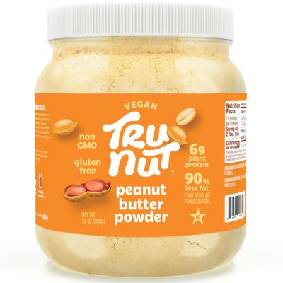 Tru-Nut Peanut Butter Powder - 6g of Protein, 90% Less Fat, Ideal for Smoothies and Protein Shakes, Versatile and Easy to Use, Low Carb, Gluten Free