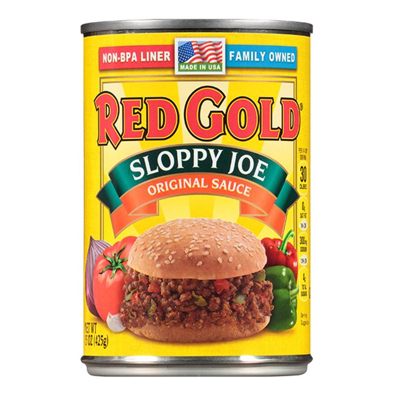 Red Gold Sloppy Joe Sauce, 15oz Can (Pack of 6)