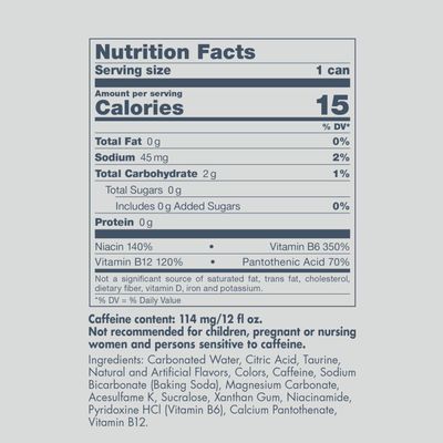 Red Bull Zero Energy Drink with 114mg Caffeine plus Taurine &amp; B Vitamins, Zero Sugar, 12 Fl Oz, Pack of 24 Cans