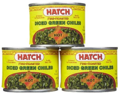 Hatch Diced Hot Green Chilies, 4 oz, 3 pk