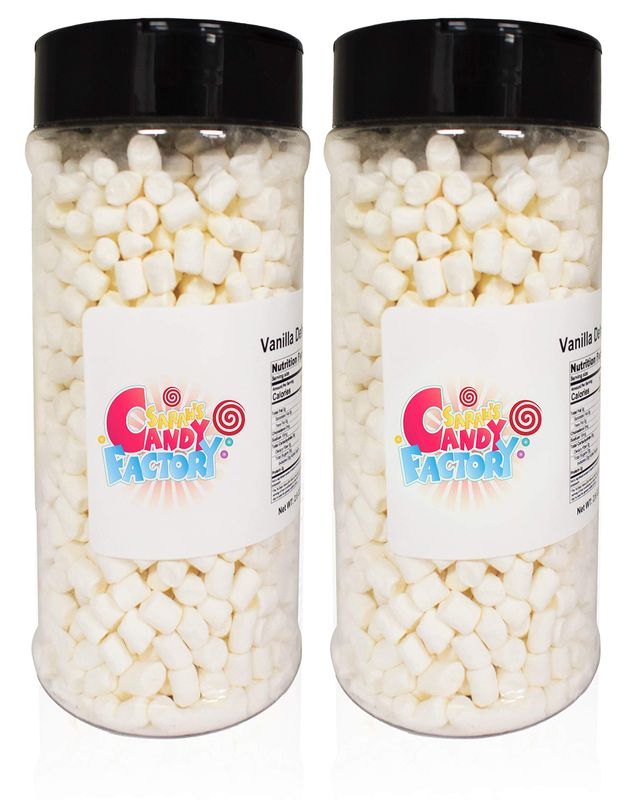 Sarah&#39;s Candy Factory Variety Dehydrated Marshmallow Bits, Vanilla Marshmallows in Jar, Assorted Marshmallows in Jar Vanilla-Vanilla