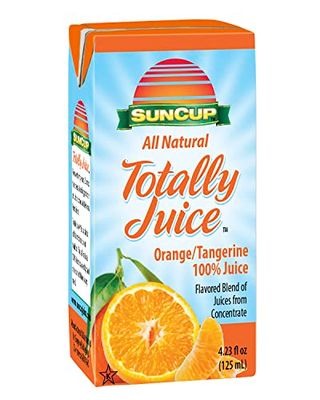 SunCup Totally Juice - 40 Pack / 4.23 oz Juice Box w/Straw (Orange Tangerine 100% Juice)