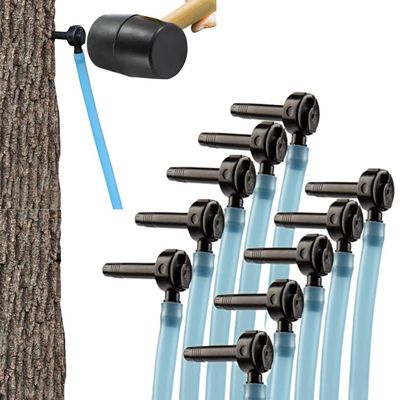 SCS Direct Deluxe Maple Syrup Tree Tapping &amp; Sugaring Starter Kit- 10 Taps &amp; 10 2.5ft Food Grade Value Pack Tubing Drop Lines- Complete Winter Xmas Gift Set for Experts or Beginners