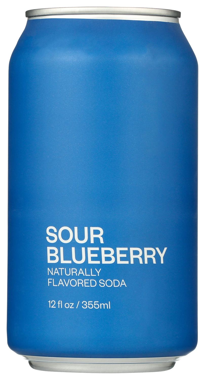 United Sodas Of America, Sour Blueberry Naturally Flavored Soda, 12 Fl Oz (Pack of 12)