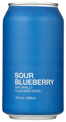 United Sodas Of America, Sour Blueberry Naturally Flavored Soda, 12 Fl Oz (Pack of 12)