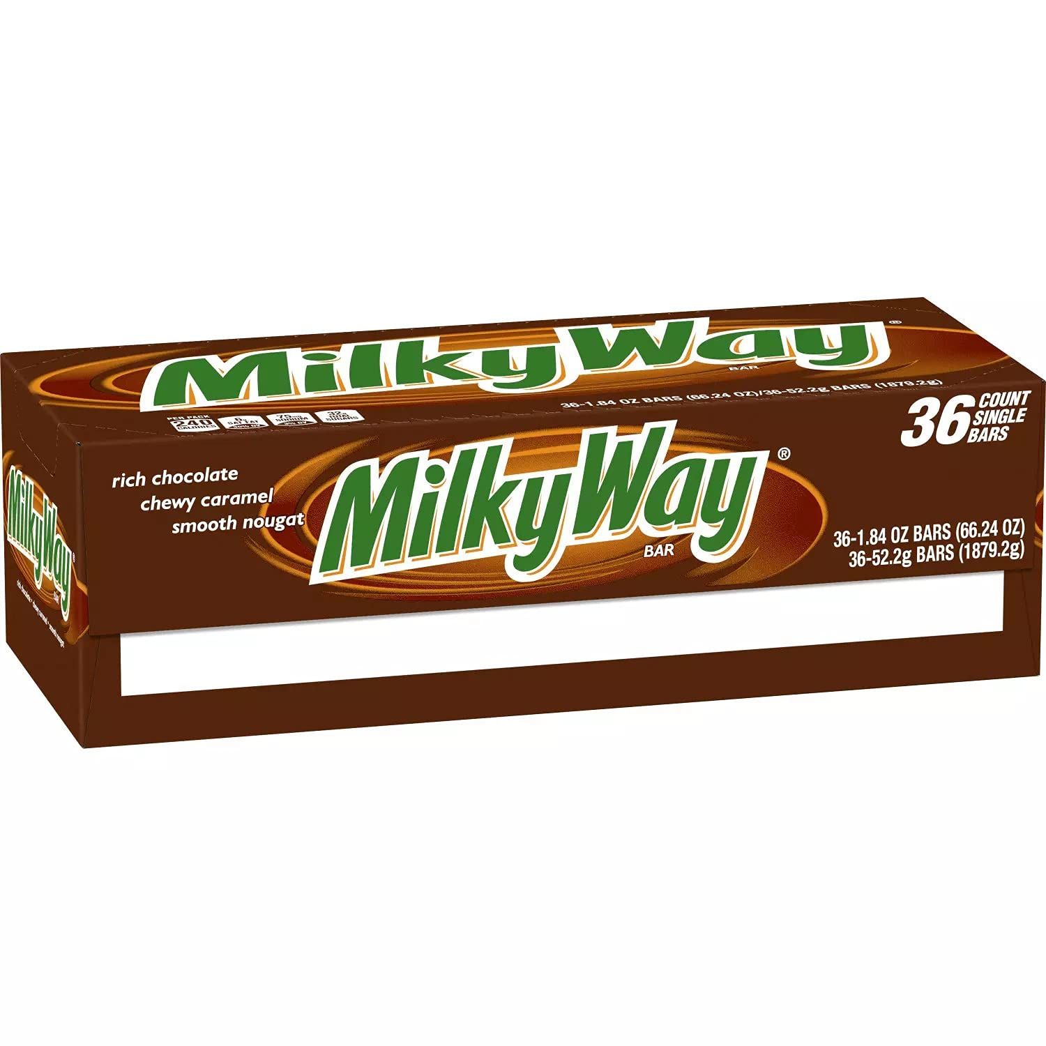 Milky Way Caramel Chocolate Full Size Candy Bars (1.84 Ounce 36 Count) (3 Pack)