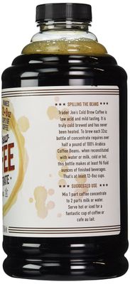 Trader Joe's Cold Brew Coffee Concentrate 100% Arabica Beans, 32 fl. oz.