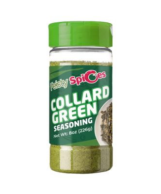Feisty Spices Collard Green Seasoning, 8 oz Bottle, Fresh Herbs and Spices for Spinach, Turnips, Collards, Kale and Salads