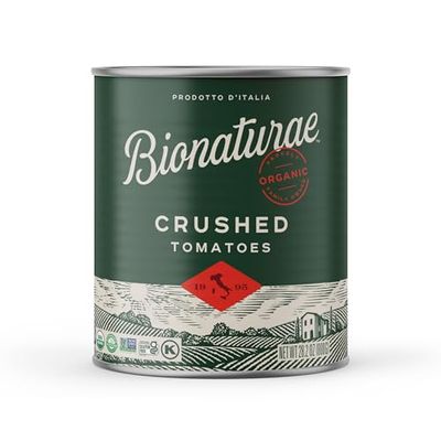 Bionaturae Organic Crushed Tomatoes - Crushed Tomatoes Can, Crushed Tomatoes Organic No Salt, Keto Friendly, Non-GMO, No Added Sugar, No Added Salt, Made in Italy - 28.2 Oz