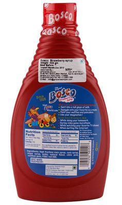 Bosco Strawberry Syrup - 22 oz Squeeze Bottle