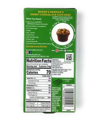 Bakers German's Sweet Chocolate Baking Bar (4 Pack) 4 Oz Ea.