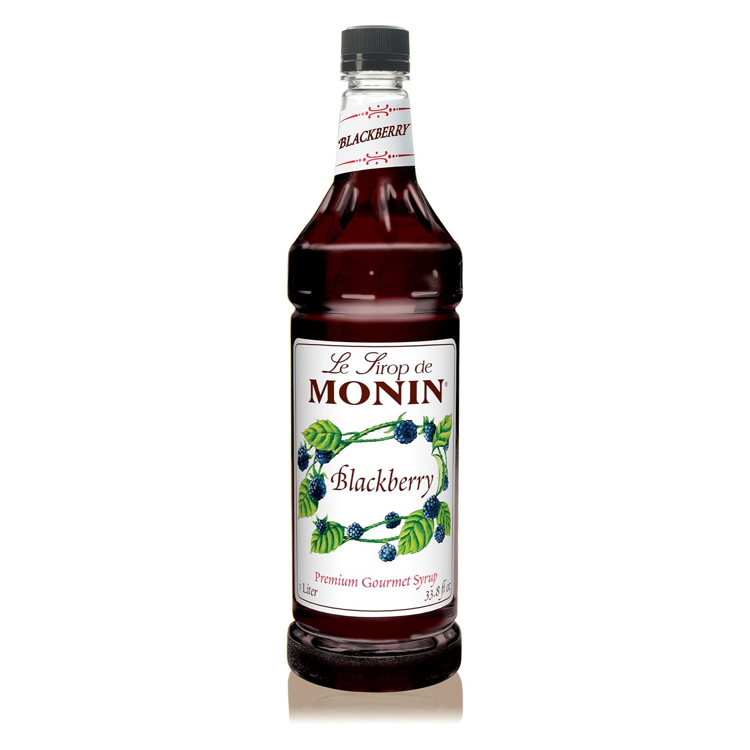 Monin - Blackberry Syrup, Delicious Berry Flavored Syrup, Cocktail Syrup, Authentic Flavor Drink Mix, Simple Syrup for Iced Tea, Lemonade, Cocktails, &amp; More, Clean Label, Gluten-Free (1 Liter)