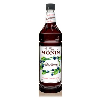 Monin - Blackberry Syrup, Delicious Berry Flavored Syrup, Cocktail Syrup, Authentic Flavor Drink Mix, Simple Syrup for Iced Tea, Lemonade, Cocktails, &amp; More, Clean Label, Gluten-Free (1 Liter)