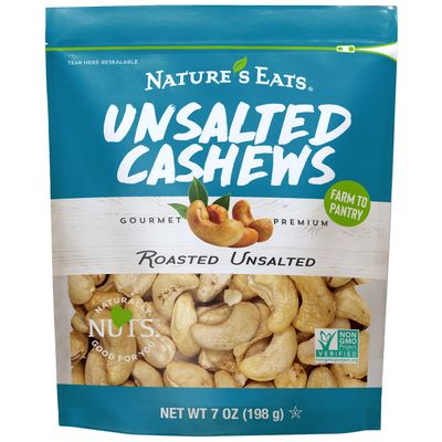 Nature&#39;s Eats Cashews Roasted No Salt, 7 Oz