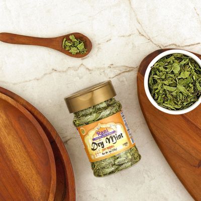 Rani Dry Mint Leaves (Podina Leaf) Spice, Dried Herb 1oz (28g) PET Jar ~ All Natural | Gluten Friendly | NON-GMO | Kosher | Vegan | Indian Origin