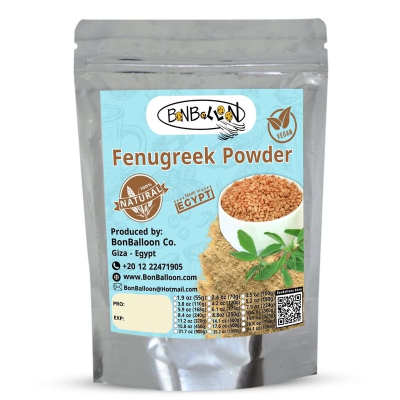 Pure &amp; Natural Fenugreek Ground Powder Dried Natural Herbal Herb Herbs Tea Cooking Seasoning Spice Spices Trigonella Foenum Graecum Genisteae Kosher Halal (17.64 oz / 500 gm)