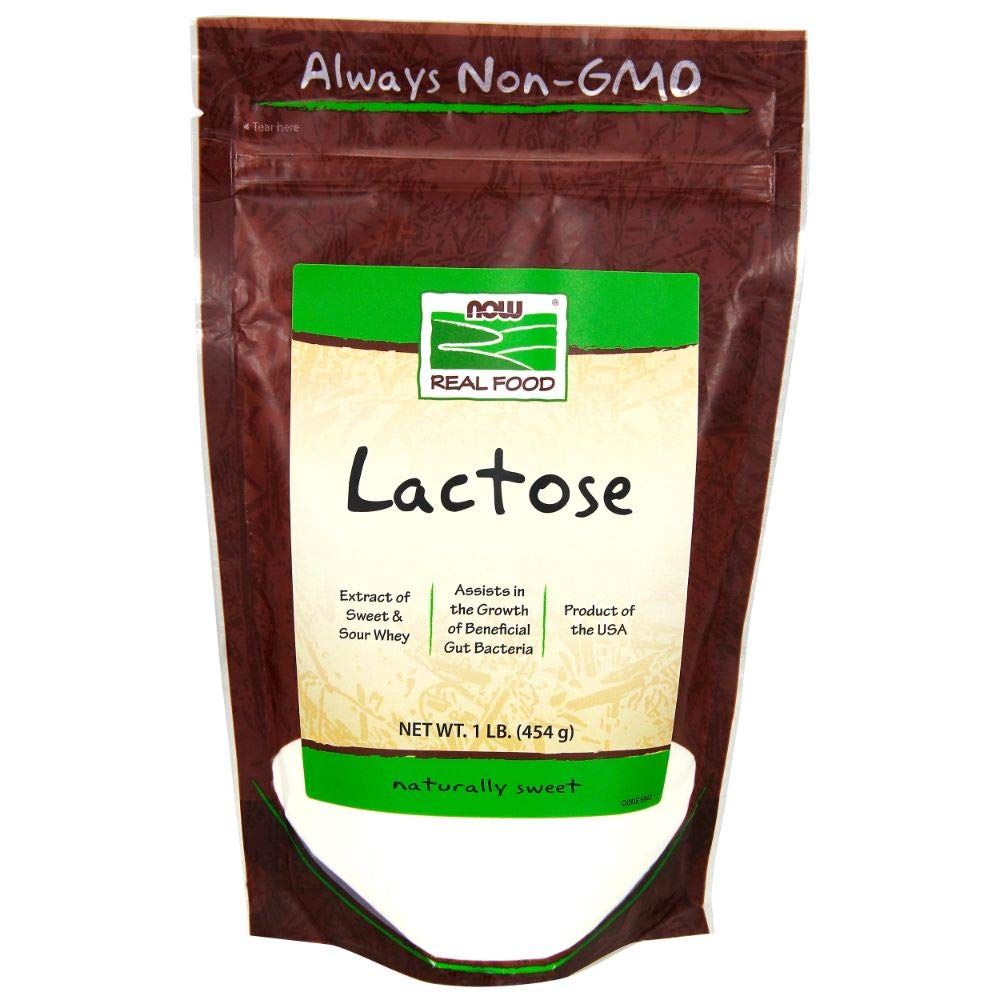 Now Foods Lactose Milk Sugar - 1 lb (Pack of 5)
