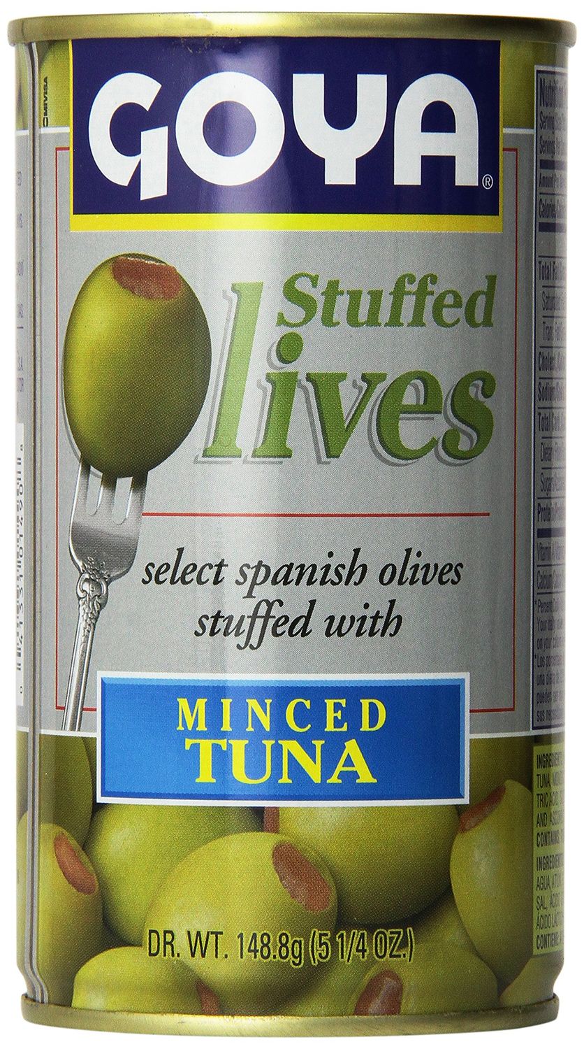 Goya Stuffed Olives Minced Tuna 5.25 Oz Can (Pack of 6)