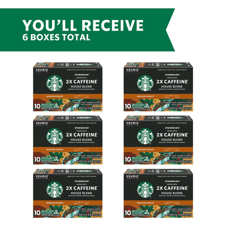 Starbucks K-Cup Coffee Pods, Toffeenut Naturally Flavored Coffee For Keurig Coffee Makers, 100% Arabica, 6 Boxes (60 Pods Total)
