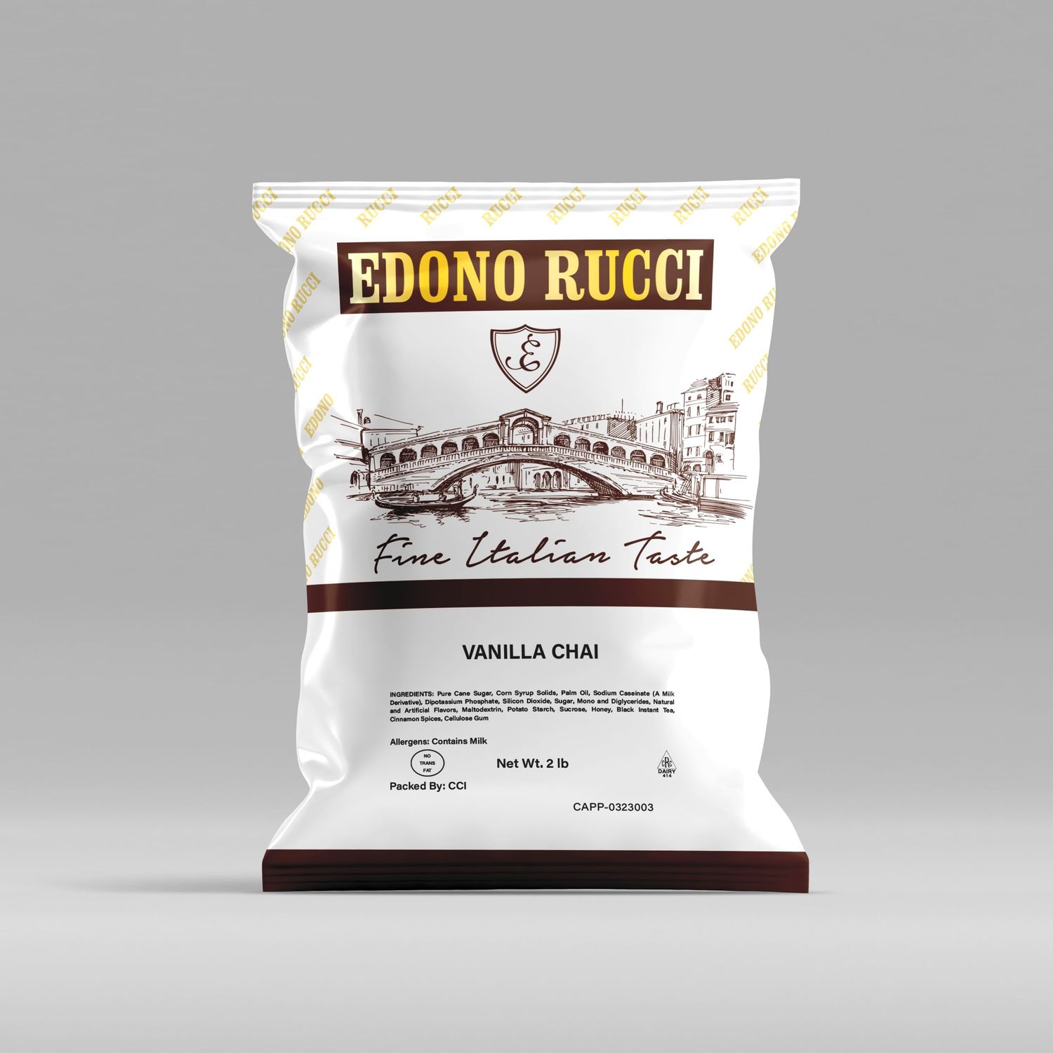 Edono Rucci Vanilla Chai Powdered Mix, 2lb Bag