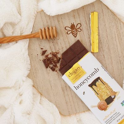 Chuao Chocolatier Honeycomb Gourmet Dark Chocolate Bars | No Preservatives | For Gift Baskets, Christmas, Birthday| 12 Ct