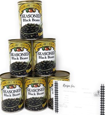 6 Pack Of Margaret Holmes Seasoned Black Beans With JFS Recipe Card