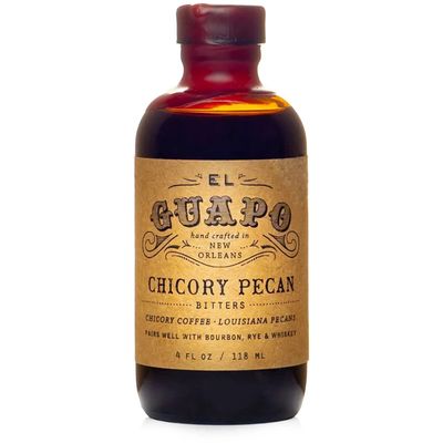 El Guapo Chicory Pecan Bitters 118ml - Handcrafted Aromatic Coffee &amp; Pecan Flavor for Cocktails - Alcohol Free Award Winning Southern Specialty - Perfect for Old Fashioneds Baking &amp; Mixology Creations