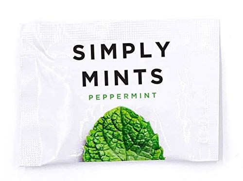 Simply Gum Mints | Individually Wrapped Mints | Peppermint | 50 Pouches | Breath Freshening, Vegan, Non Gmo, Nothing Artificial