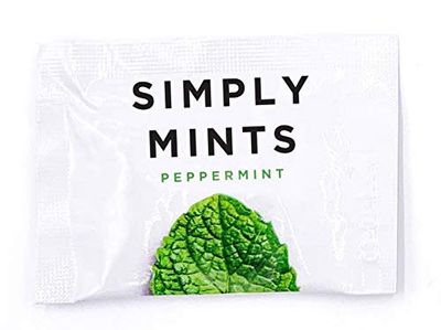 Simply Gum Mints | Individually Wrapped Mints | Peppermint | 50 Pouches | Breath Freshening, Vegan, Non Gmo, Nothing Artificial