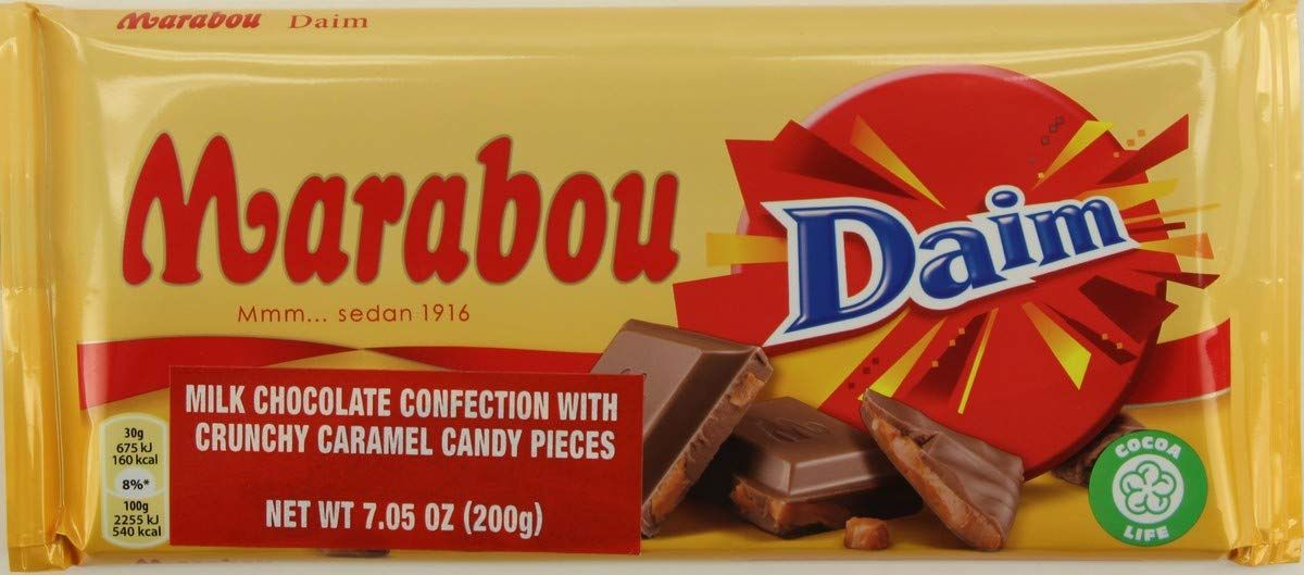 Marabou Daim Milk Chocolate 7.05-ounce (200g) Bar