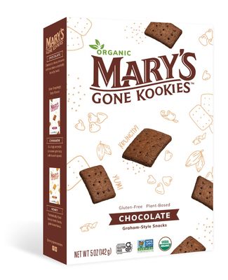 Mary&#39;s Gone Crackers Graham-Style Kookies, Gluten-Free, Plant Based Snack, Chocolate, 5-oz., Pack of 1