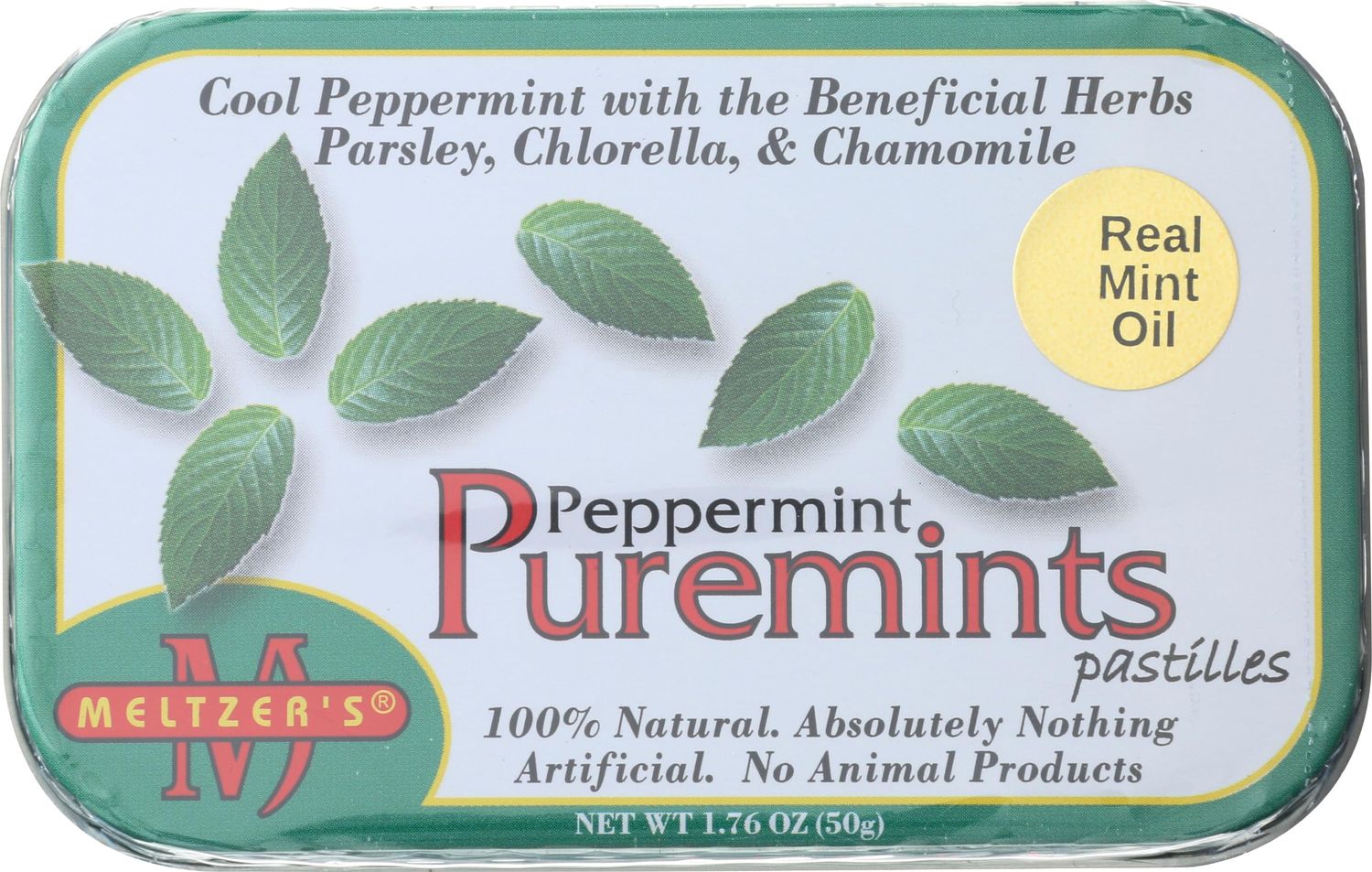 MELTZER&#39;S Peppermint Puremints, 1.76 OZ