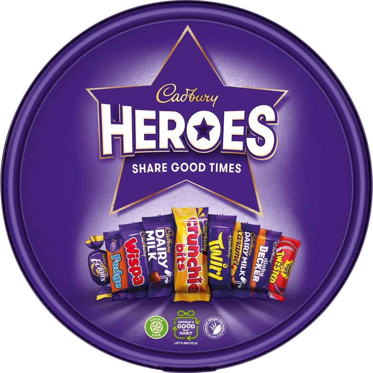 Cadbury Heroes Chocolate Tub, 550g