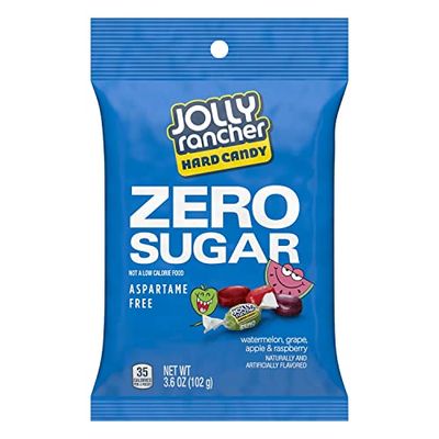 JOLLY RANCHER Zero Sugar Assorted Fruit Flavored Hard Candy Bag, 3.6 Oz