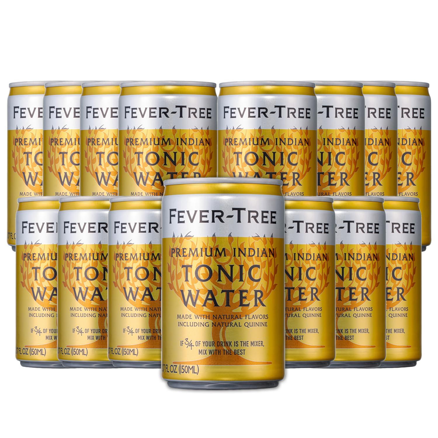 Fever Tree Premium Indian Tonic Water - Premium Quality Mixer and Soda - Refreshing Beverage for Cocktails &amp; Mocktails 150ml Bottle