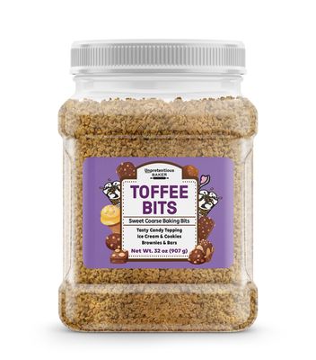Unpretentious Toffee Bits, 2 lb, Ice Cream Topping, Baking, Desserts, Contains Almonds