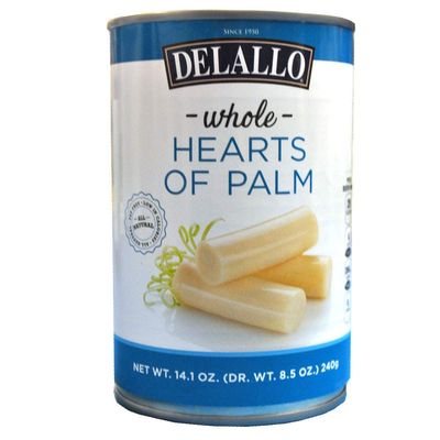 DeLallo Whole Hearts of Palm, 14.1oz Can, 6-Pack