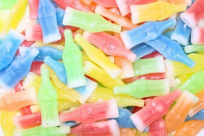 Grandys Candys Nik-L-Nips Vintage Wax Bottle Candy Drinks Filled with Flavored Syrups (Cherry, Orange, Lemon, Blue Raspberry, and Green Apple Flavors) 1 Pound