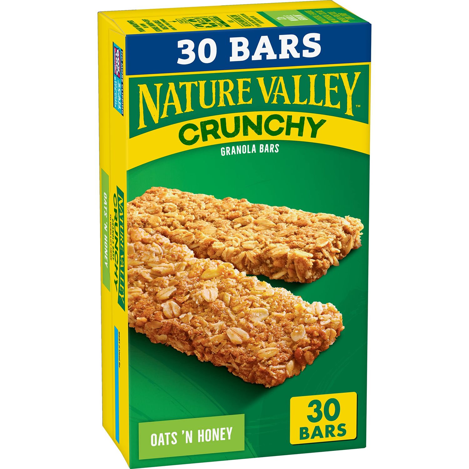 Nature Valley Crunchy Granola Bars, Oats &#39;n Honey, 30 Bars, 22.35 OZ (15 Pouches)