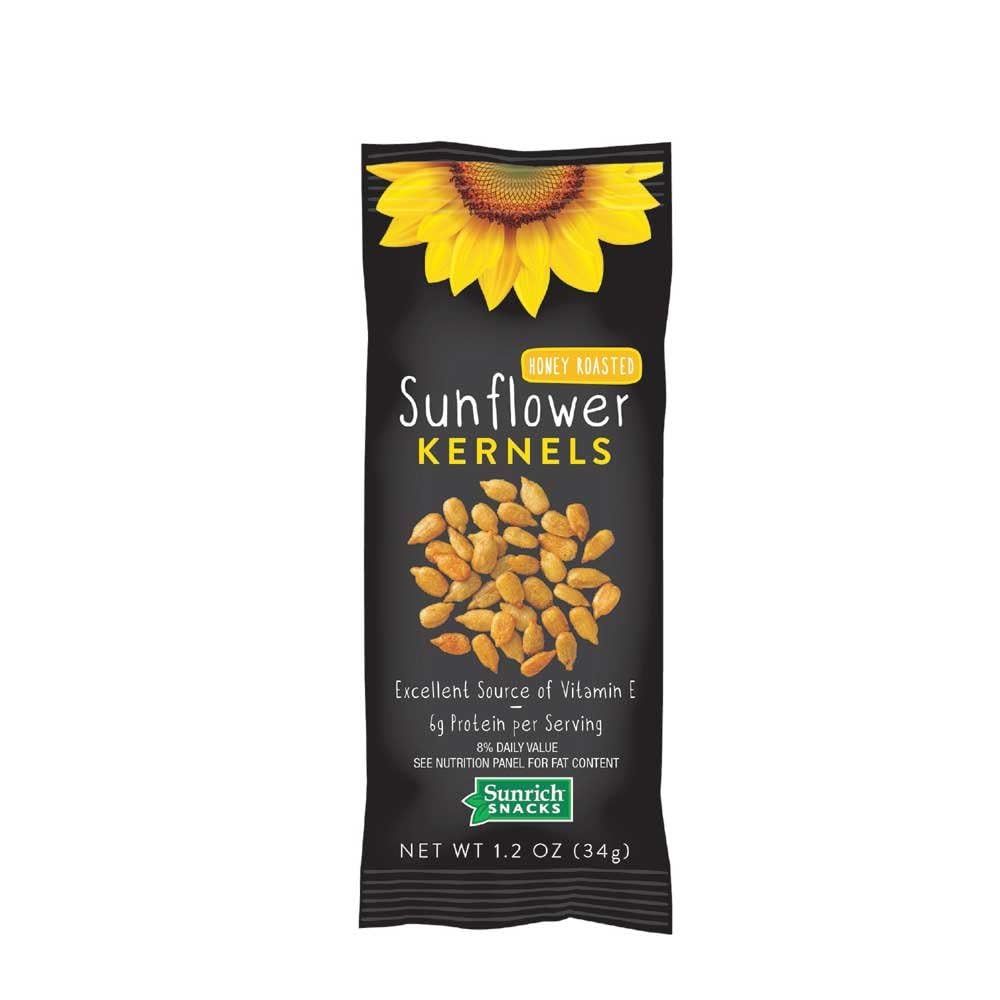 Honey Roasted 20 Individual Travel Snack Packs, Sunrich Snacks, Rich in Vitamin E, Protein, and Fiber, Non-GMO and Kosher, Nut and Peanut Free (20 Count, Honey Roasted)