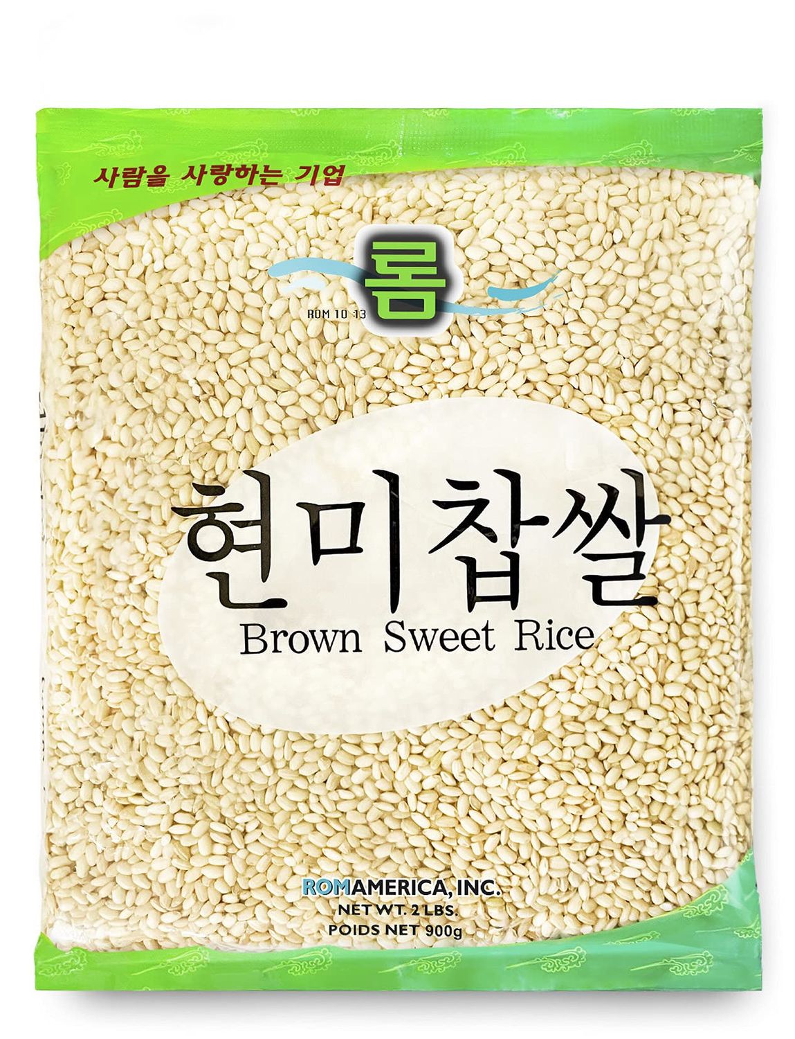 ROM AMERICA Sweet Sticky Glutinous Short Grain Brown Rice for Asian Cooking and Desserts - Risotto, Porridge, Healthy Breakfast Bowl, Soups, Pudding -  Hyeonmi Chapssal - 2 Pound (Pack of 1)
