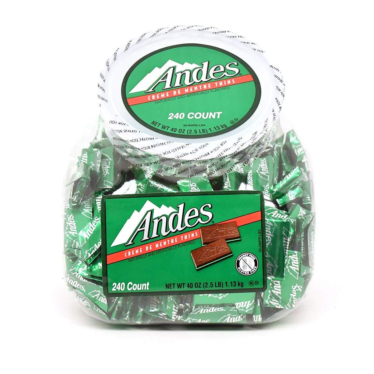 Andes Crme de Menthe Individually Wrapped, Thin Mints, 240 Count