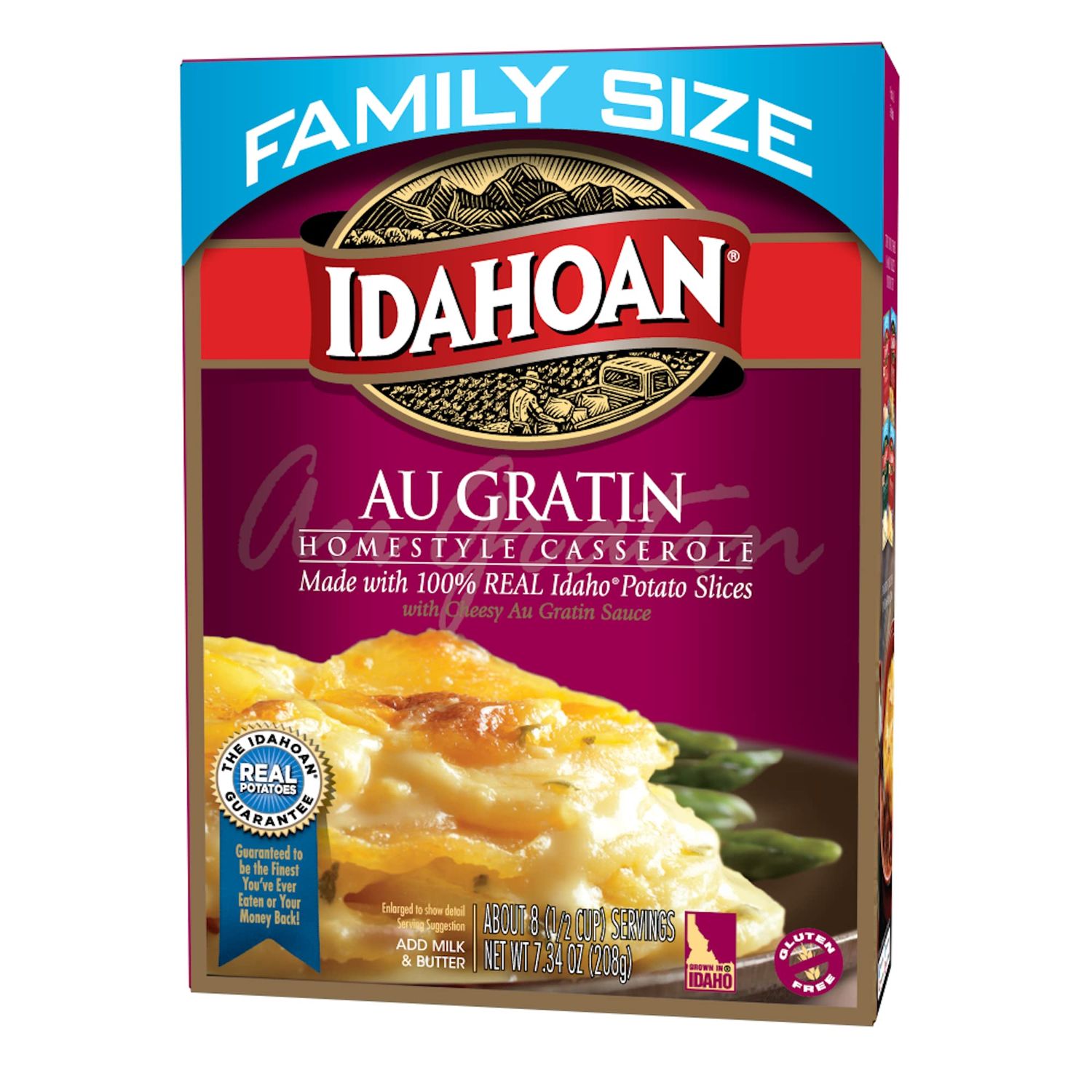 Idahoan Au Gratin Homestyle Casserole Family Size, 7.34 oz (Pack of 10)
