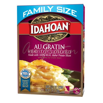 Idahoan Au Gratin Homestyle Casserole Family Size, 7.34 oz (Pack of 10)