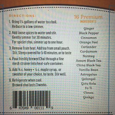 Spiced Chai Tea Mix - Home Brew Kit for Natural Healthy Drinks and Lattes (Spiced Chai - 2 Pack)