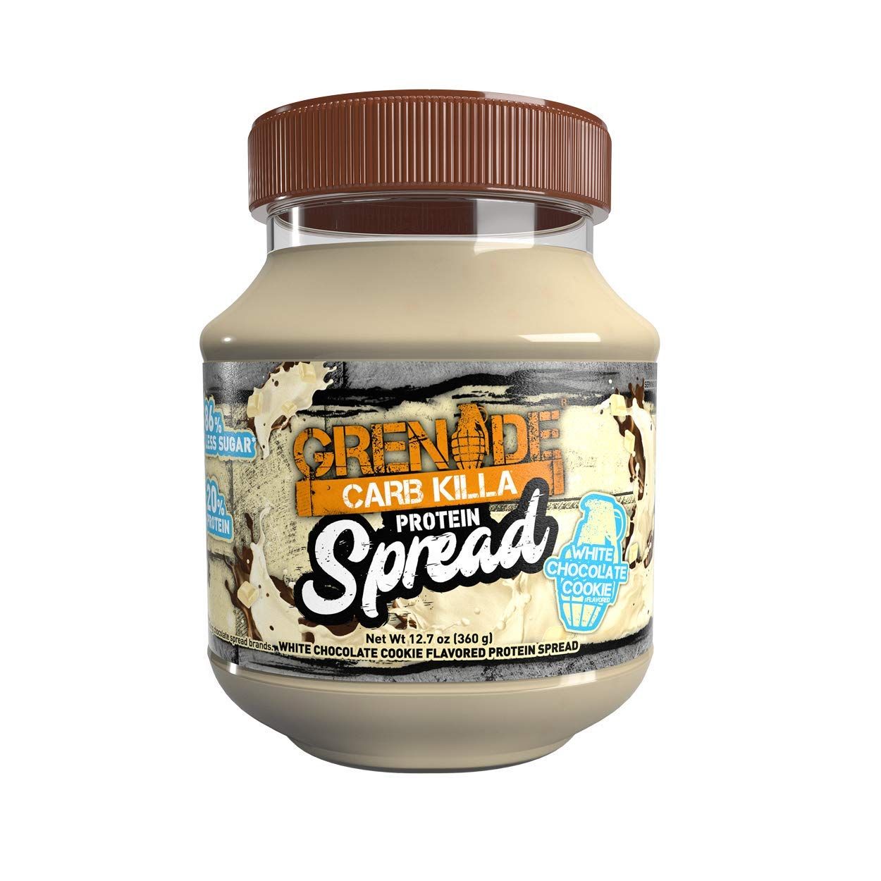 Grenade Carb Killa Protein Chocolate Spread | 7g High Protein Snack | High Protein Low Sugar | No Stir | White Chocolate Cookie, 12.7oz