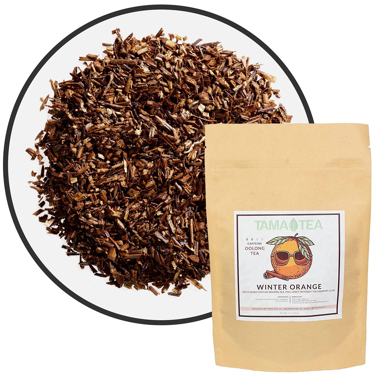 Tama Tea Winter Orange Premium Loose Leaf Tea - Rich &amp; Aromatic Oolong Tea - Hot &amp; Iced Tea - Finest Natural Flavor Orange &amp; cinnamon tea beverages - 3.0 Ounce