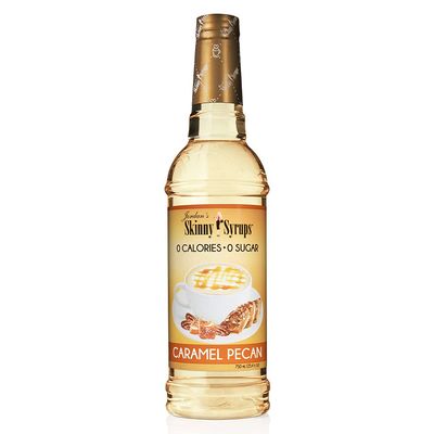 Jordan&#39;s Skinny Syrups Sugar Free Coffee Syrup, Caramel Pecan Flavor Drink Mix, Zero Calorie Flavoring for Chai Latte, Protein Shake, Food &amp; More, Gluten Free, Keto Friendly, 25.4 Fl Oz, 1 Pack