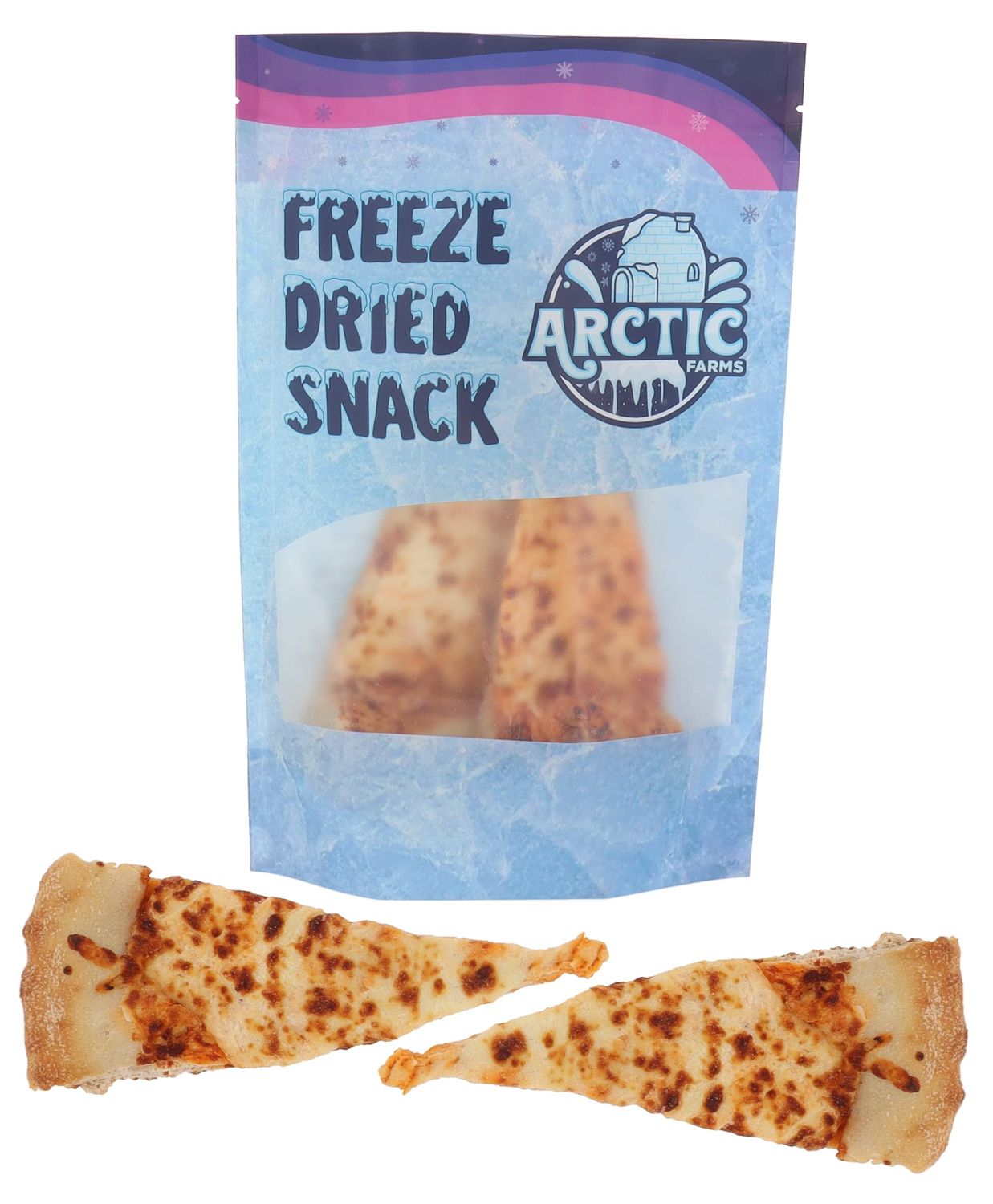 Arctic Farms Freeze Dried Snack Pizza Cheese Slices Bagged and Boxed - Exciting like Freeze Dried Candy (Cheese, Pack of 1)